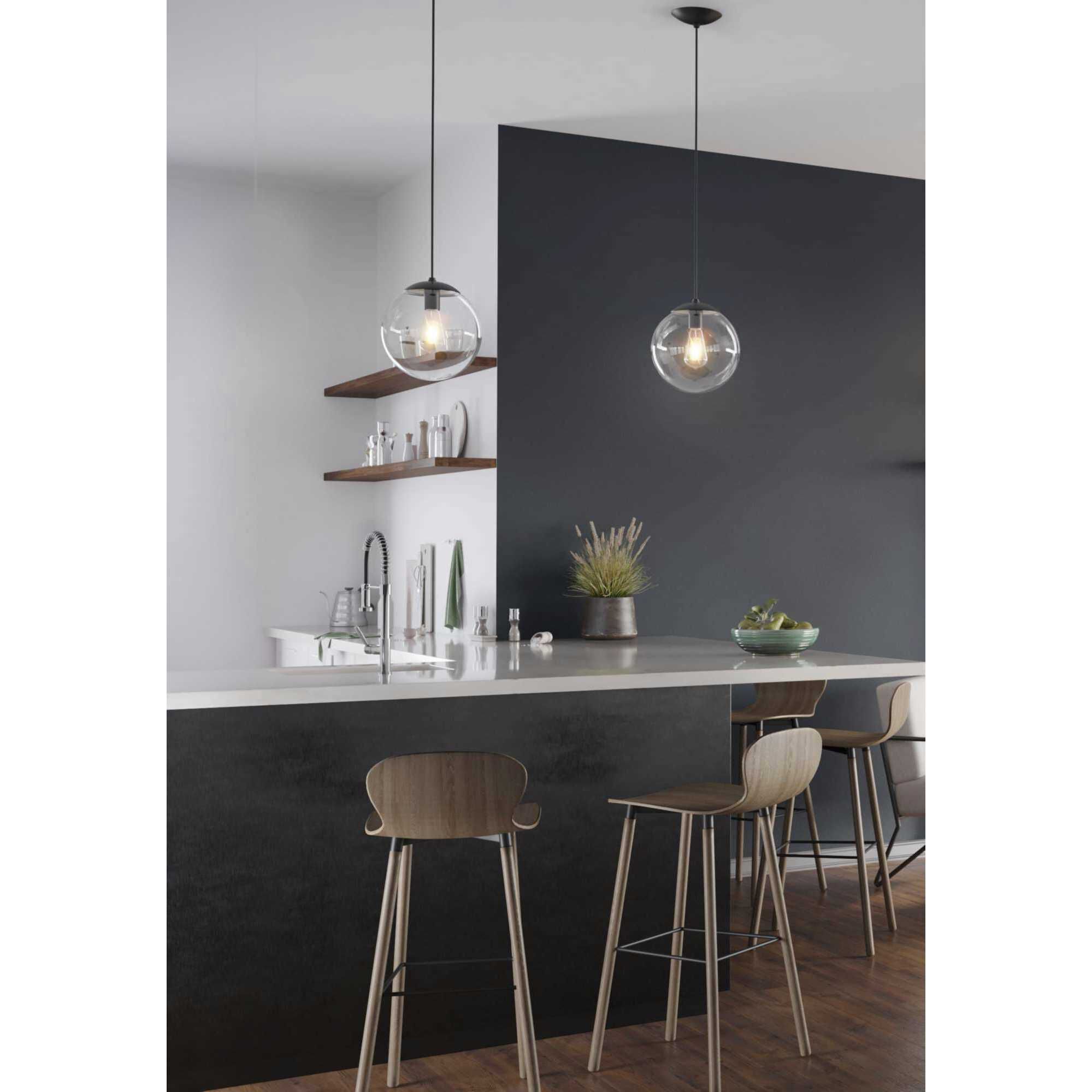 Atwell 1 Light 10 inch Matte Black Pendant Ceiling Light, Medium