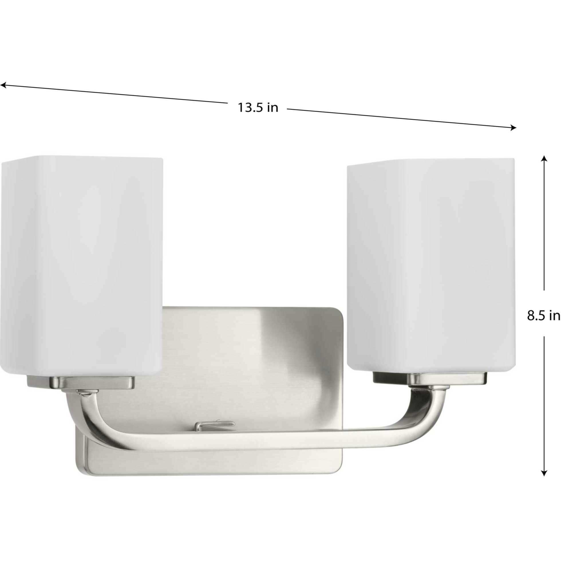 Cowan 2 Light 14 inch Brushed Nickel Bath Vanity Wall Light