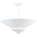 Pinellas 4 Light 25 inch White Plaster Semi-Flush Mount Ceiling Light, Design Series