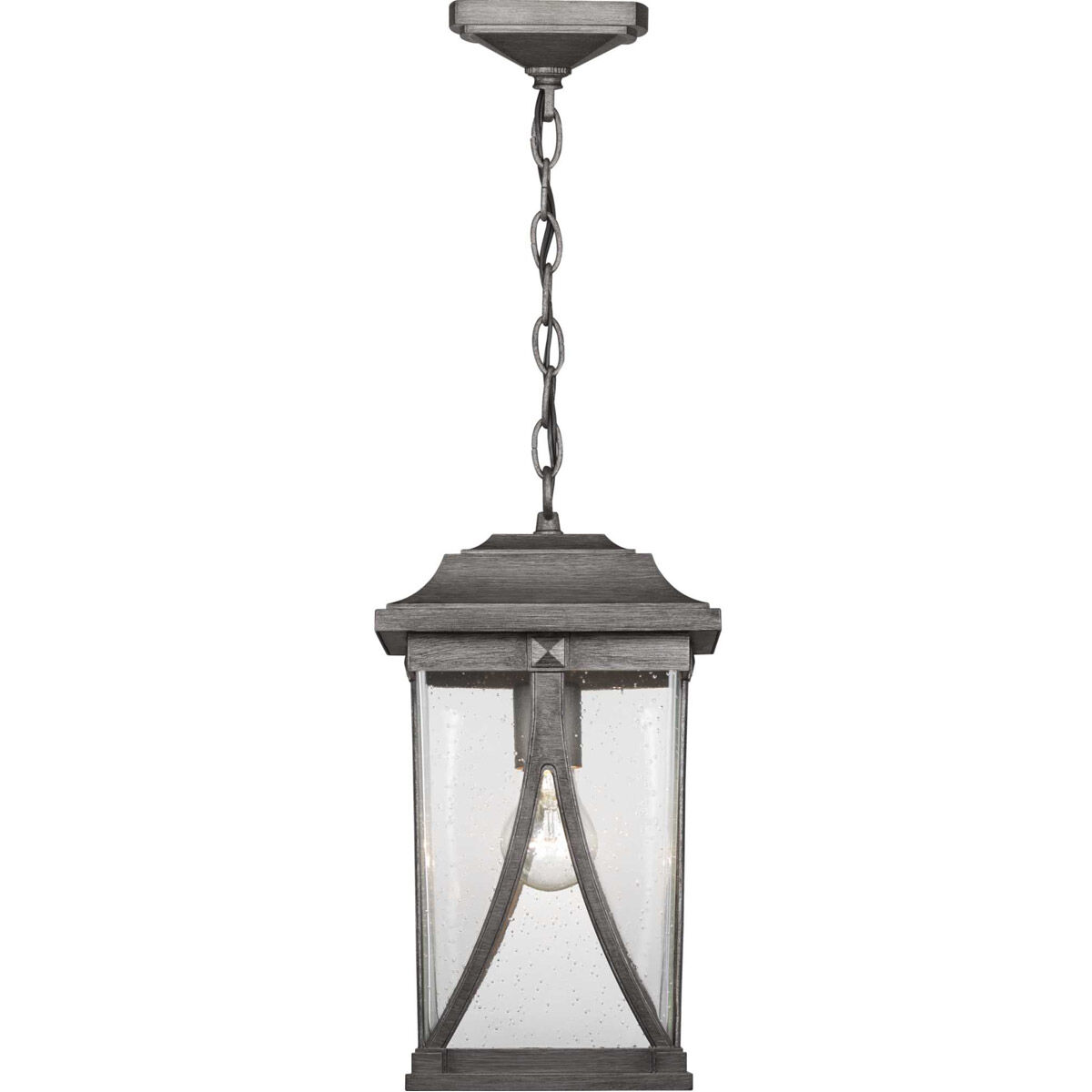 Abbott 1 Light 8 inch Antique Pewter Outdoor Hanging Lantern
