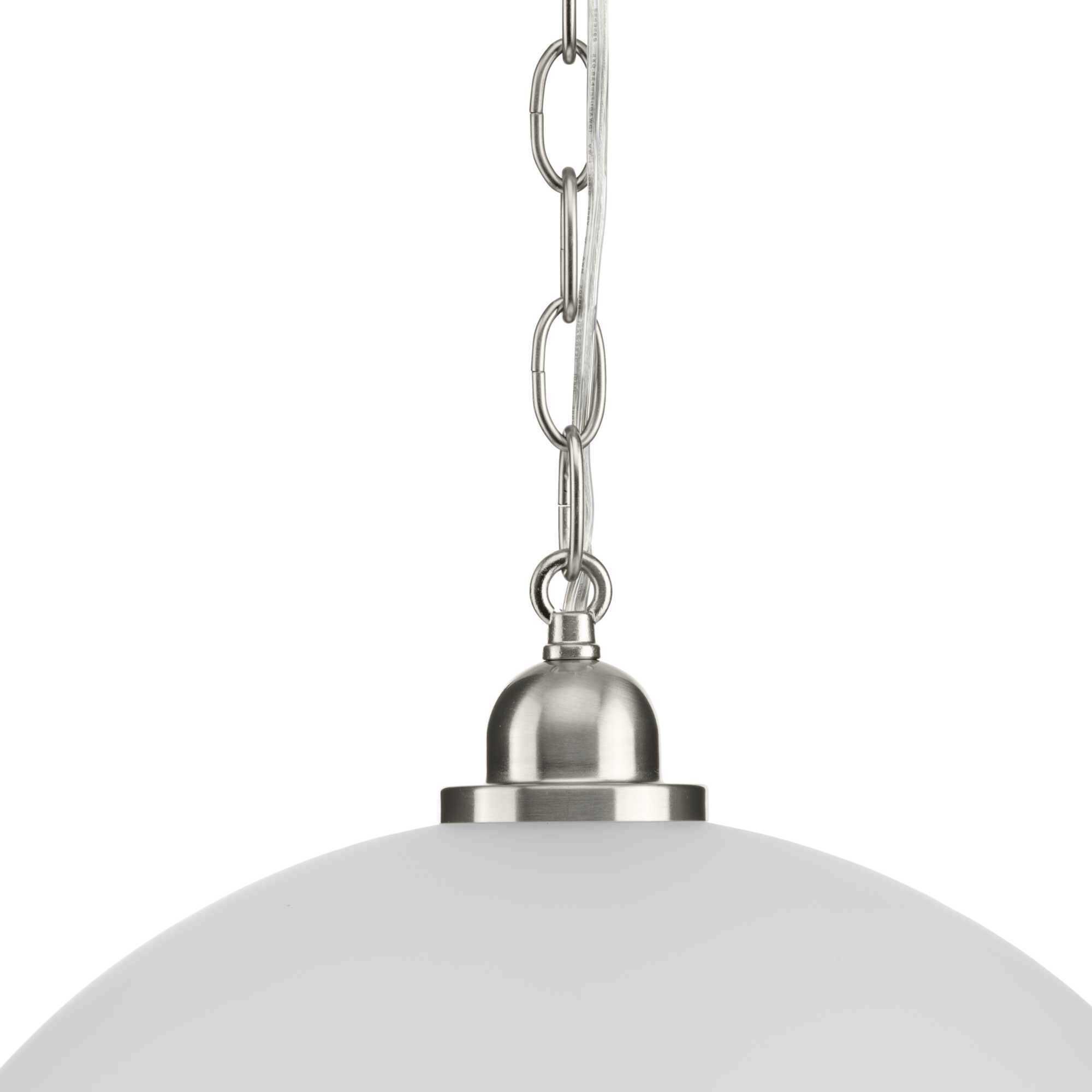 Classic Dome 1 Light 15 inch Brushed Nickel Pendant Ceiling Light