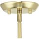 Clarion 1 Light 10.5 inch Satin Brass Pendant Ceiling Light