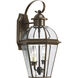 Danbury 2 Light 20 inch Antique Bronze Outdoor Wall Lantern