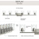Replay 6 Light 48 inch Brushed Nickel Bath & Vanity Light Wall Light