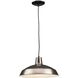 Metal Shade 1 Light Venetian Bronze Pendant Ceiling Light in Standard