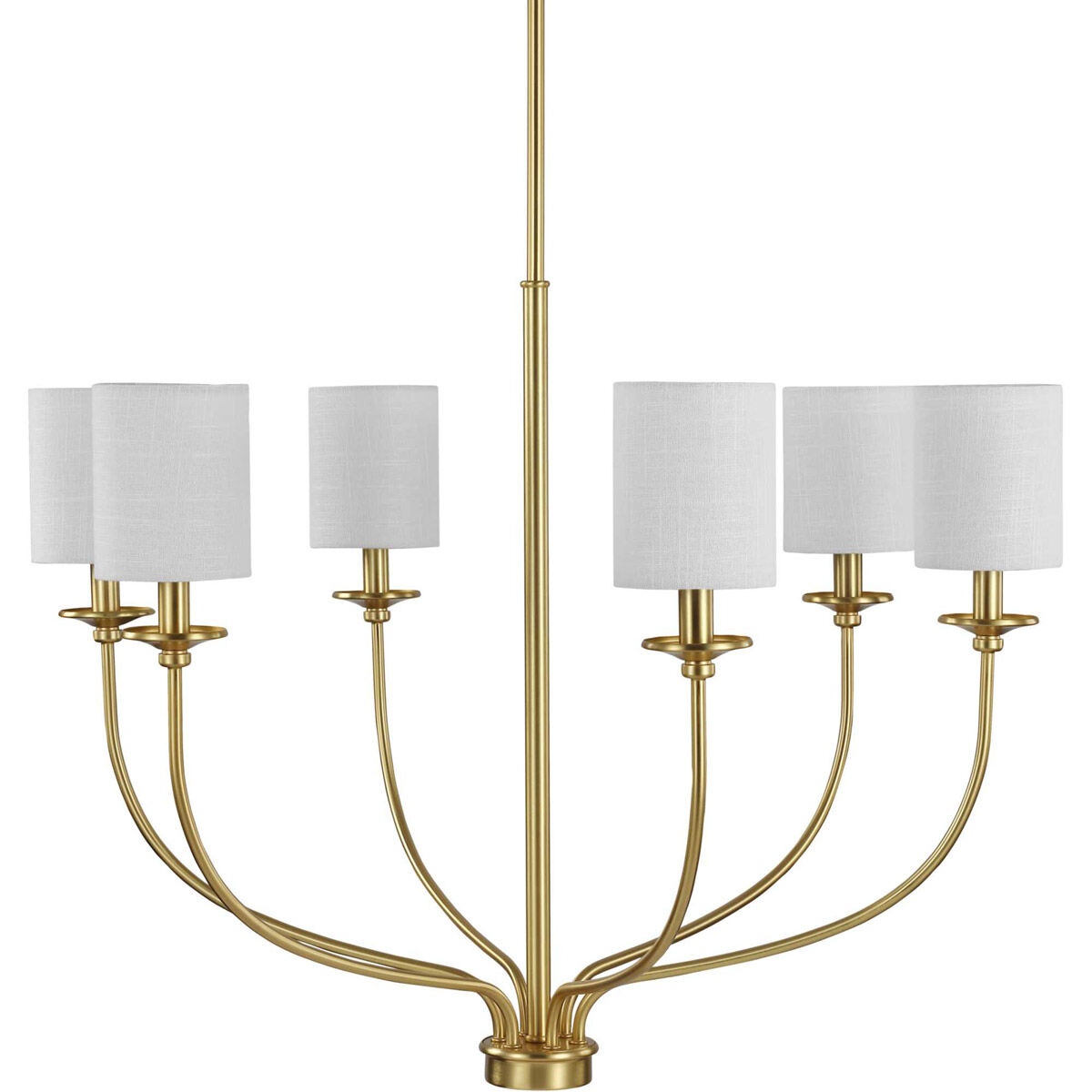 Bonita 6 Light 30.5 inch Satin Brass Foyer Chandelier Ceiling Light, Design Series