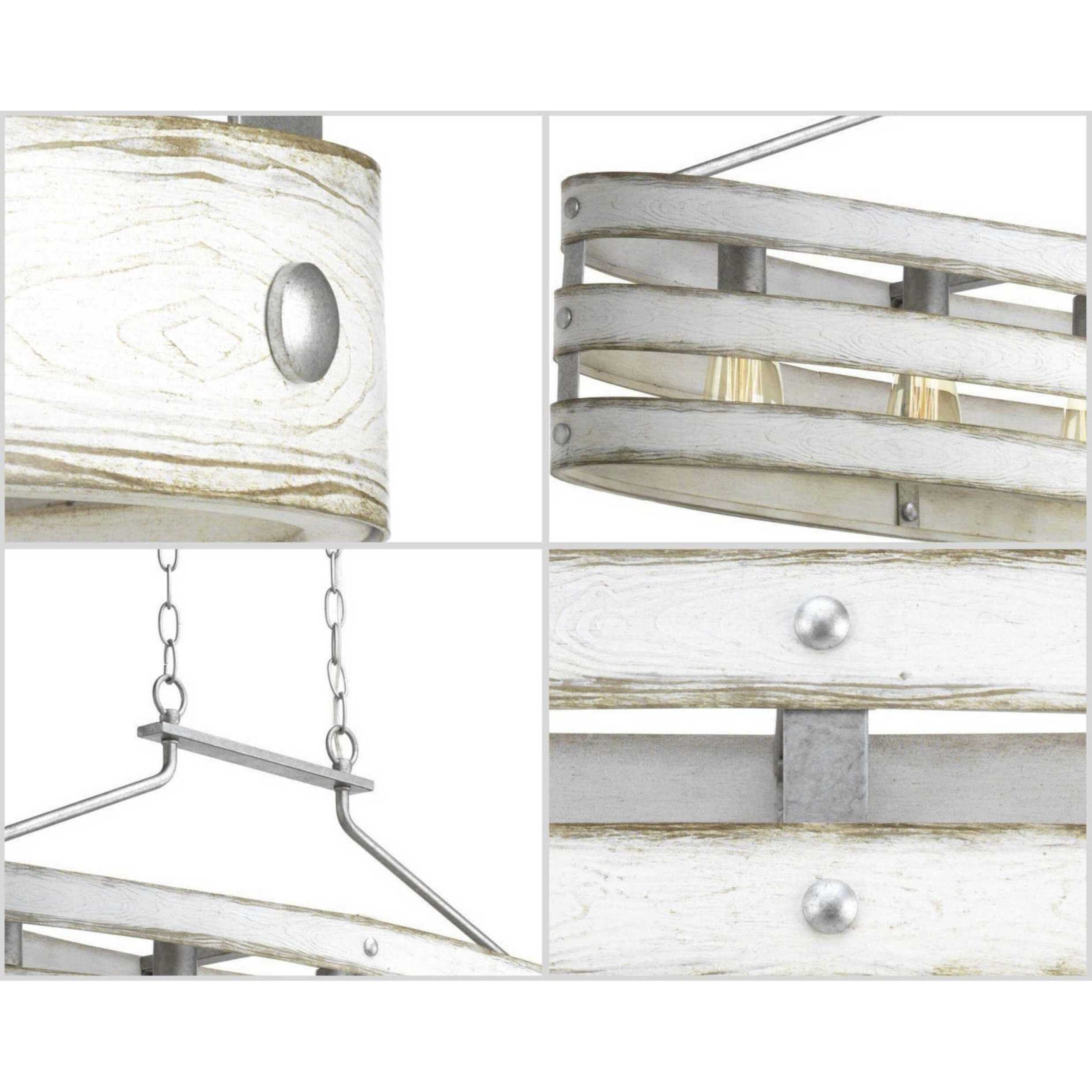 Gulliver 4 Light 39 inch Galvanized Linear Chandelier Ceiling Light