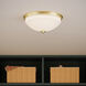 Replay 2 Light 14 inch Brushed Gold Flush Mount Ceiling Light