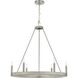 Galloway 6 Light 30 inch Brushed Nickel Chandelier Ceiling Light