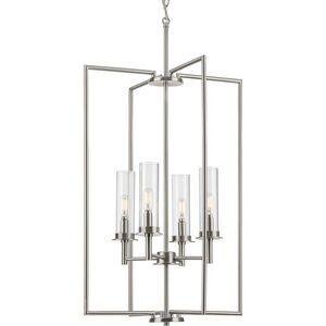 Kellwyn 4 Light 18 inch Brushed Nickel Foyer Pendant Ceiling Light