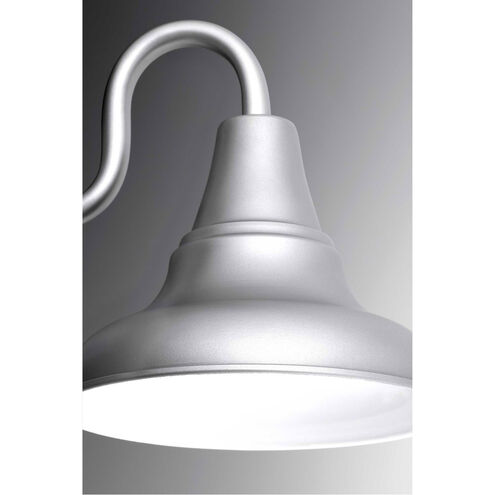 District 1 Light 8 inch Metallic Gray Outdoor Hanging Lantern in Metallic Grey, Standard, Medium