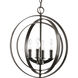 Equinox 4 Light 16 inch Antique Bronze Foyer Pendant Ceiling Light
