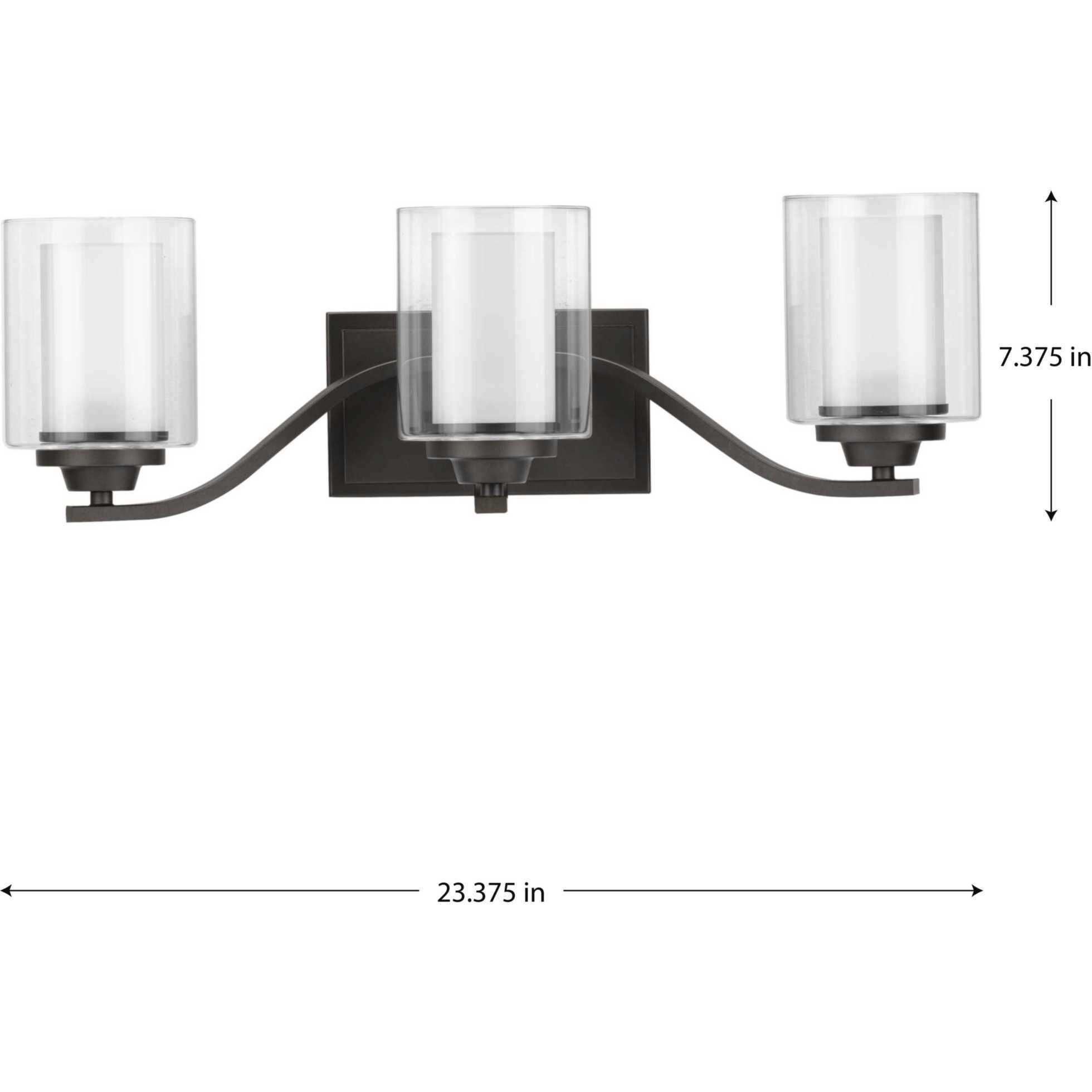 Kene 3 Light 23 inch Graphite Bath Vanity Wall Light