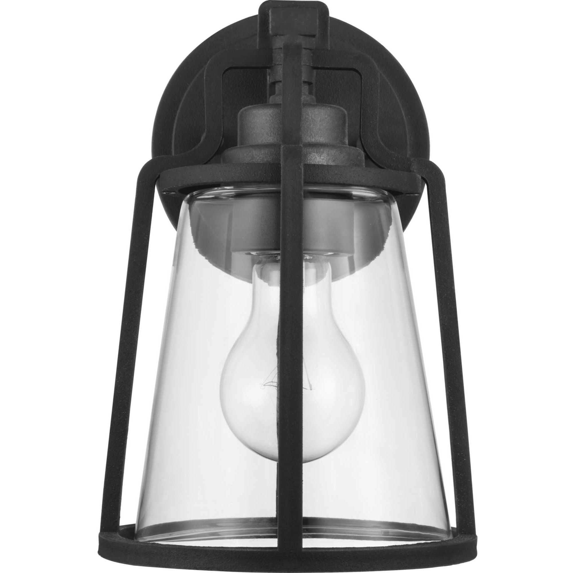 Benton Harbor 1 Light 10 inch Textured Black Outdoor Wall Lantern, with DURASHIELD, Small