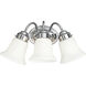 Opal Glass 3 Light 16 inch Polished Chrome Bath Vanity Wall Light
