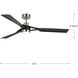 Belen 60 inch Brushed Nickel with Matte Black Blades Outdoor Ceiling Fan