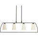 Ridge 4 Light 36 inch Espresso Linear Chandelier Ceiling Light