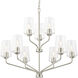 Celino 9 Light 32 inch Brushed Nickel Chandelier Ceiling Light