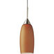 Illuma-Flex 1 Light Low Volt Brushed Nickel Flex Track Fixture Ceiling Light in Amber