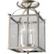 Flat Glass 2 Light 9.44 inch Brushed Nickel Foyer Pendant Ceiling Light