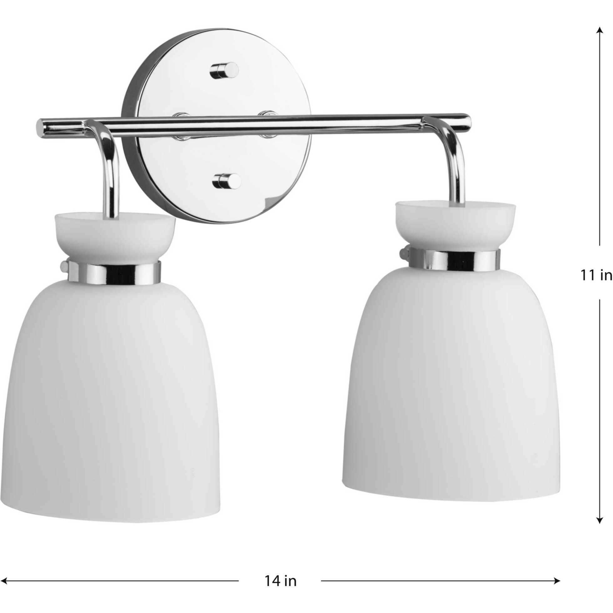 Lexie 2 Light 14 inch Polished Chrome Bathroom Vanity Light Wall Light