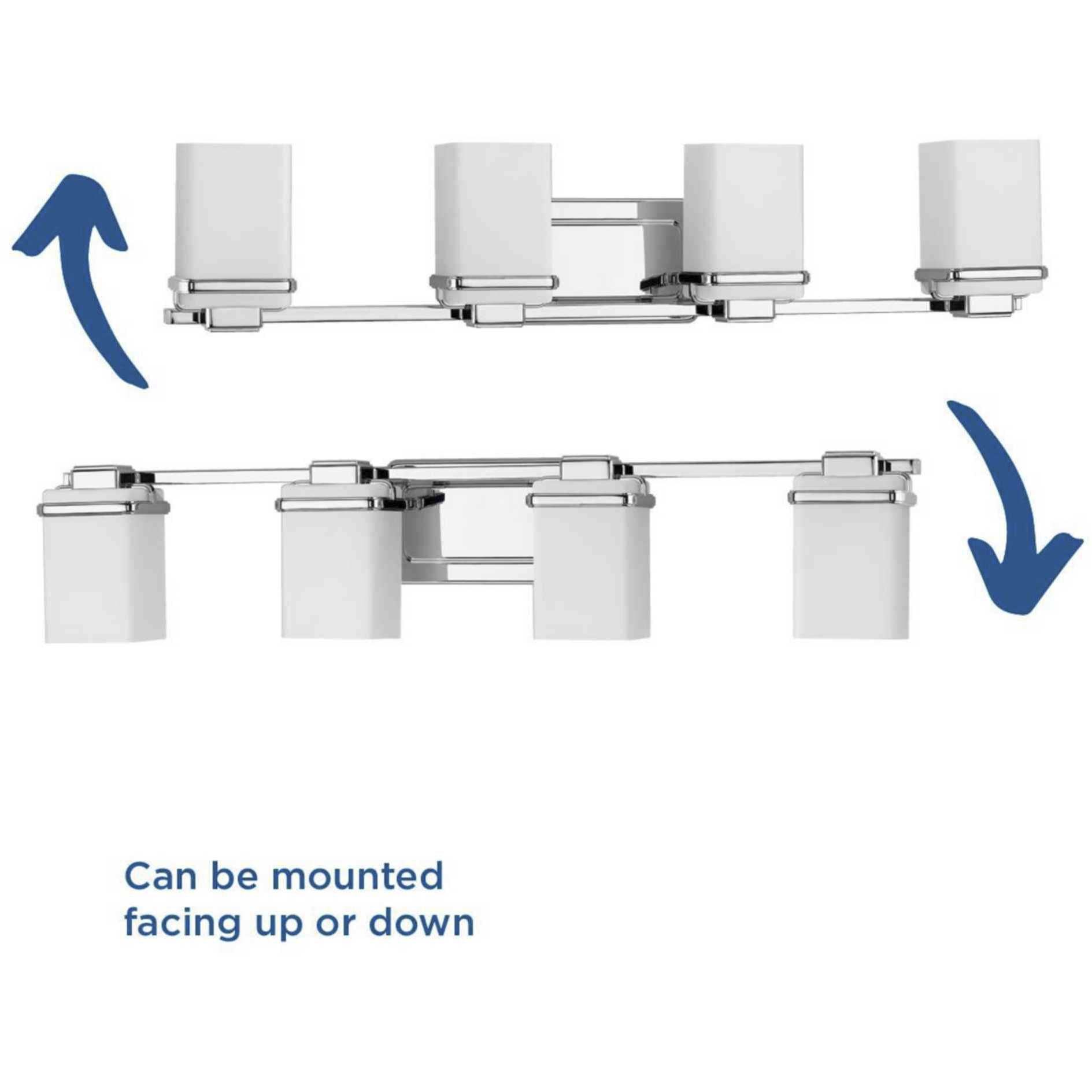 Metric 4 Light 31 inch Polished Chrome Bath Vanity Wall Light, Design Series