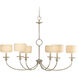 Ashbury 6 Light 46 inch Silver Ridge Chandelier Ceiling Light