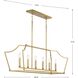 Parkhurst 6 Light 42 inch Brushed Bronze Linear Chandelier Ceiling Light