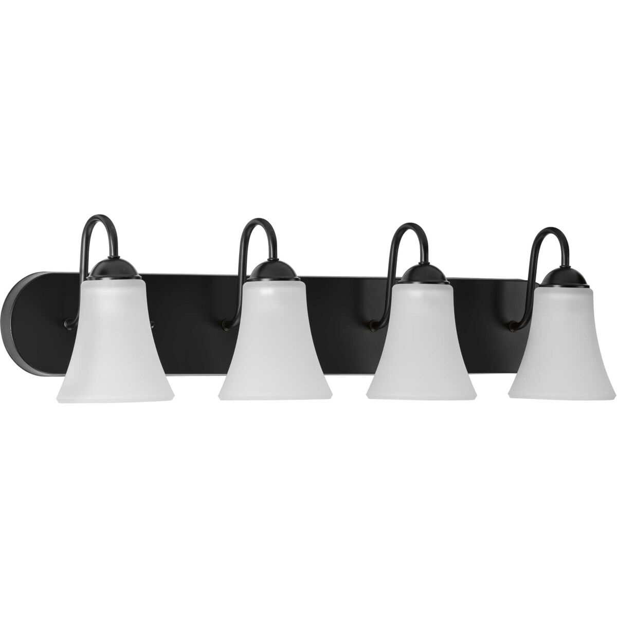 Classic 4 Light 30 inch Matte Black Bath Vanity Wall Light