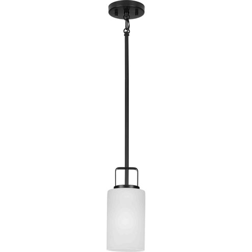 League 1 Light 5 inch Matte Black Mini Pendant Ceiling Light