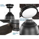 Alleron 56 inch Flat Black with Antique Black Blades Ceiling Fan
