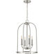Leyden 4 Light 15 inch Brushed Nickel Foyer Pendant Ceiling Light