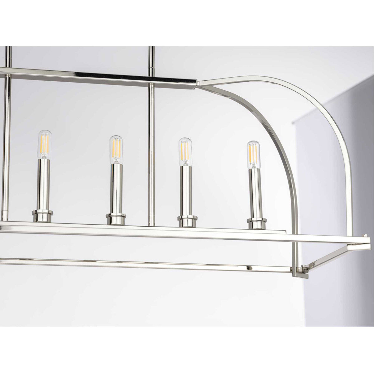 Seneca 6 Light 38.25 inch Polished Nickel Linear Chandelier Ceiling Light