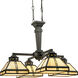 Arts and Crafts 4 Light 30 inch Weathered Bronze Chandelier Ceiling Light