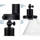 Hinton 1 Light 12 inch Matte Black Pendant Ceiling Light