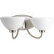 Rave 2 Light 16 inch Brushed Nickel Bath Vanity Wall Light