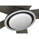 Tarsus 52 inch Matte Black with Matte Black/Rustic Charcoal Blades Ceiling Fan, Progress LED