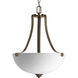Legend 3 Light 16.62 inch Antique Bronze Inverted Foyer Pendant Ceiling Light