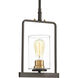 Looking Glass 1 Light 9 inch Antique Bronze Mini-Pendant Ceiling Light, Design Series