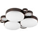 Bingo 3 Light 24 inch Venetian Bronze Flush Mount Ceiling Light