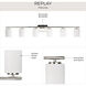 Replay 6 Light 48 inch Polished Nickel Bath Vanity Wall Light