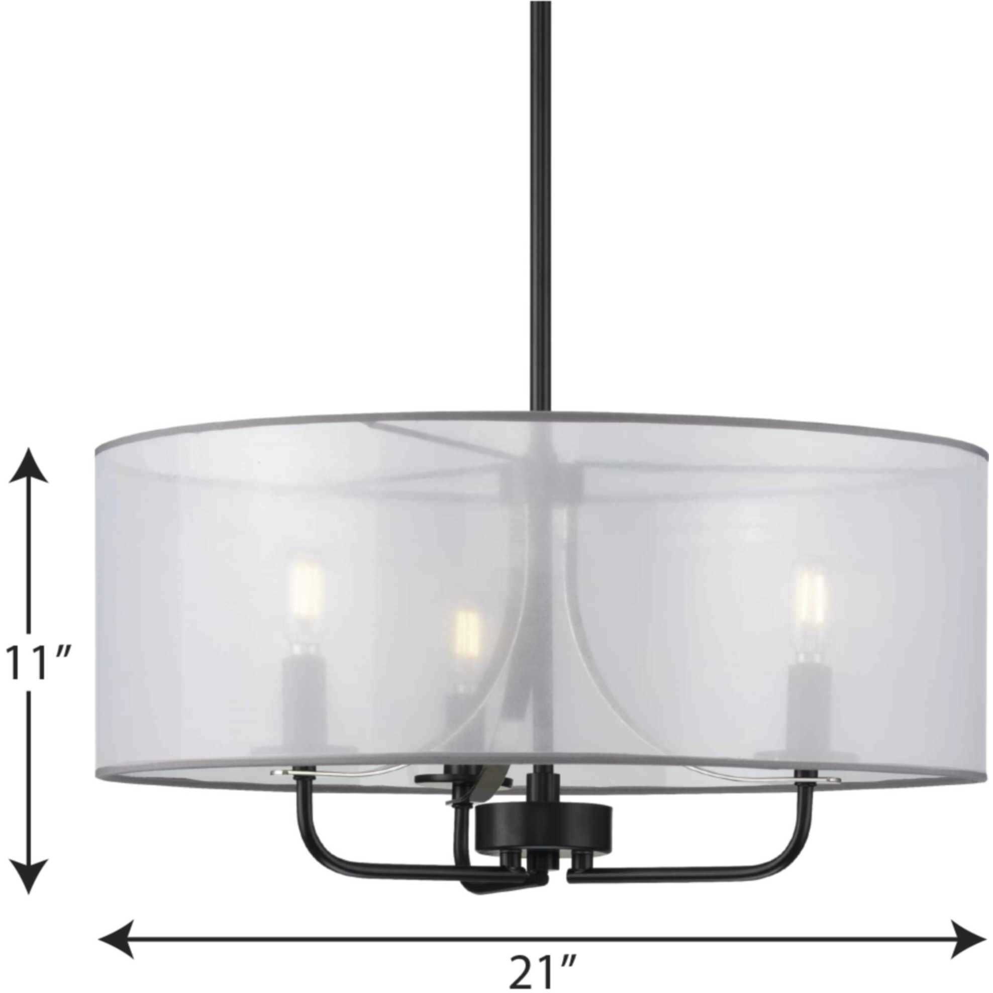 Riley 3 Light Matte Black Pendant Ceiling Light
