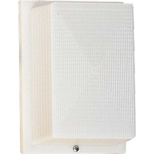 Hard-Nox 1 Light 8 inch White Outdoor Wall Lantern in White Ribbed Polycarbonate