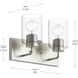 Merry 2 Light 12 inch Brushed Nickel Bath Vanity Wall Light