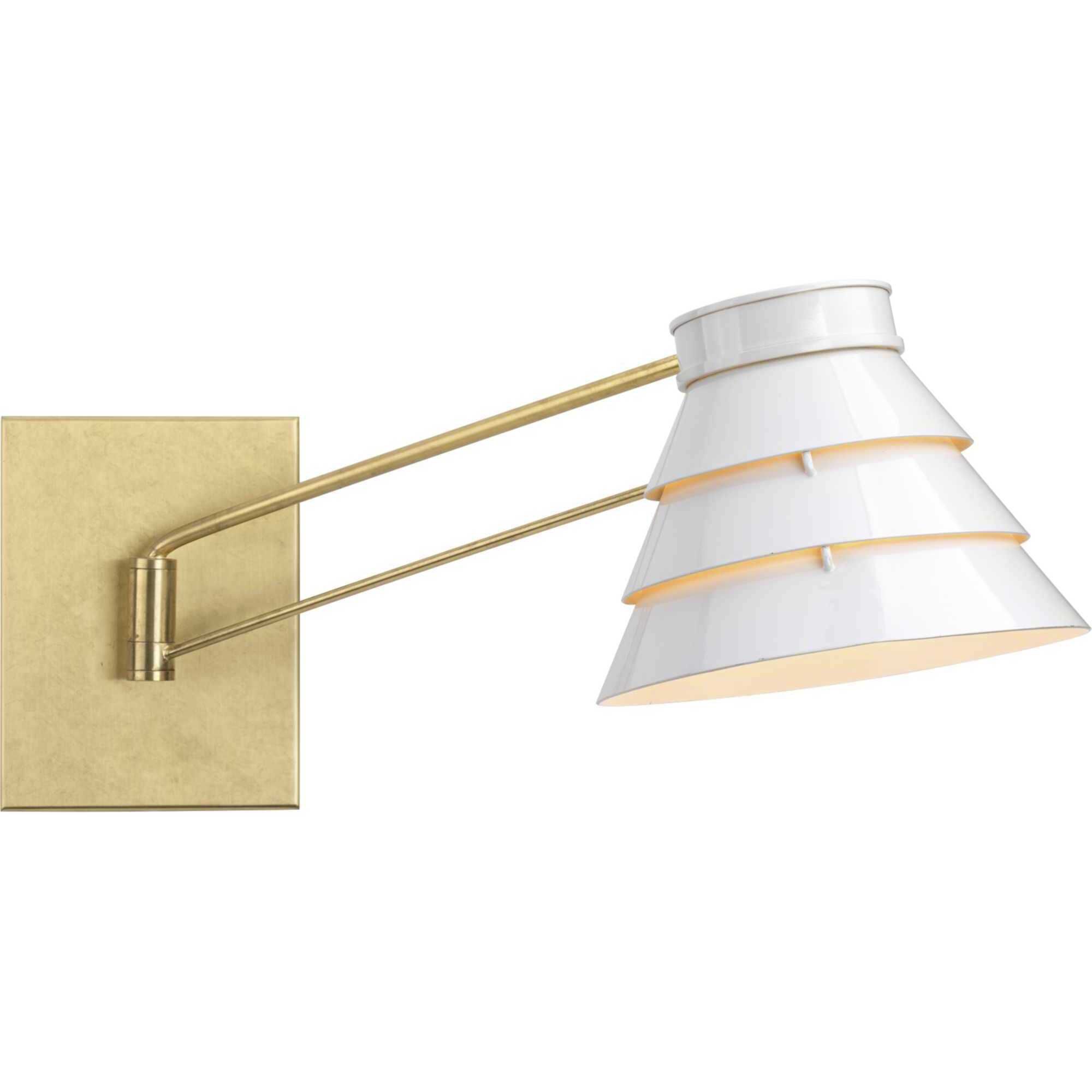 Point Dume™ Onshore 22.5 inch 60 watt Brushed Brass Swing Arm Wall Sconce Wall Light, Design Series