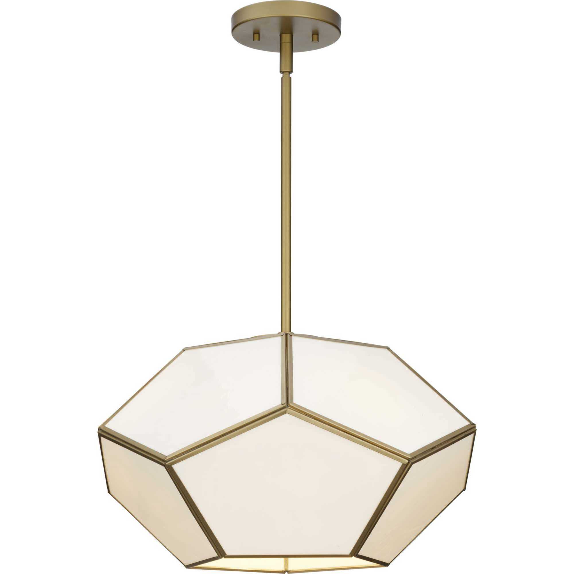 Latham 3 Light 18 inch Vintage Gold Semi-Flush Mount Ceiling Light