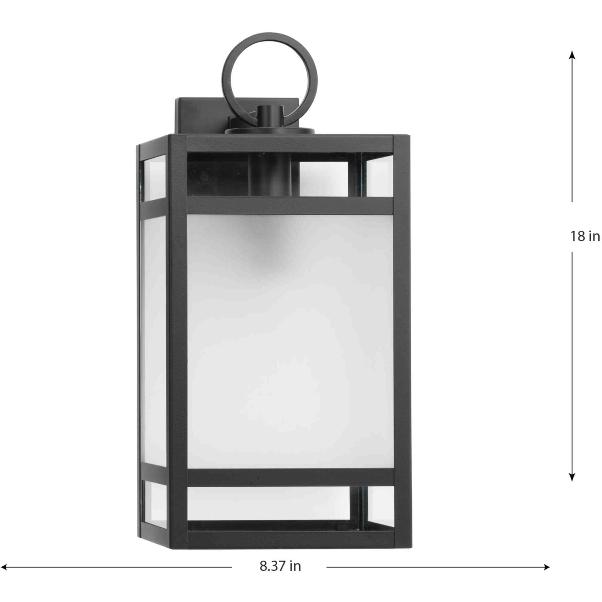 Parrish 1 Light 18 inch Matte Black Outdoor Wall Lantern
