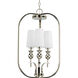 LadyLuck 3 Light 18 inch Polished Nickel Hall & Foyer Ceiling Light