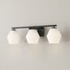 Copeland 3 Light 24 inch Matte Black Vanity Light Wall Light