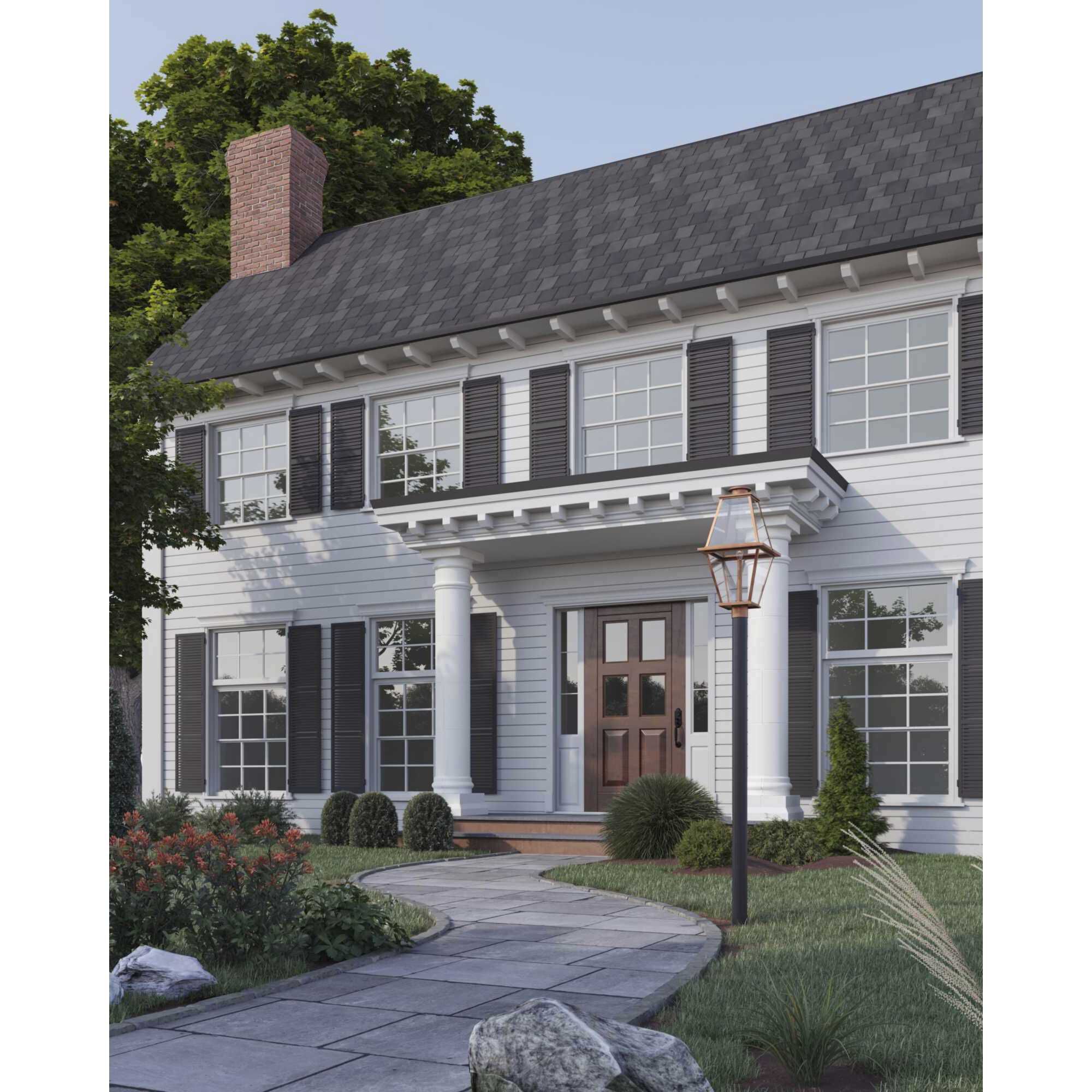 Bradshaw 1 Light 25.25 inch Antique Copper Outdoor Post Lantern, Design Series